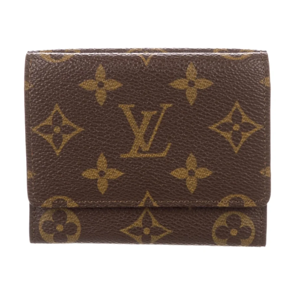 NIB Vintage Louis Vuitton 80's LV Logo Monogram Compact Luxury Wallet & Box